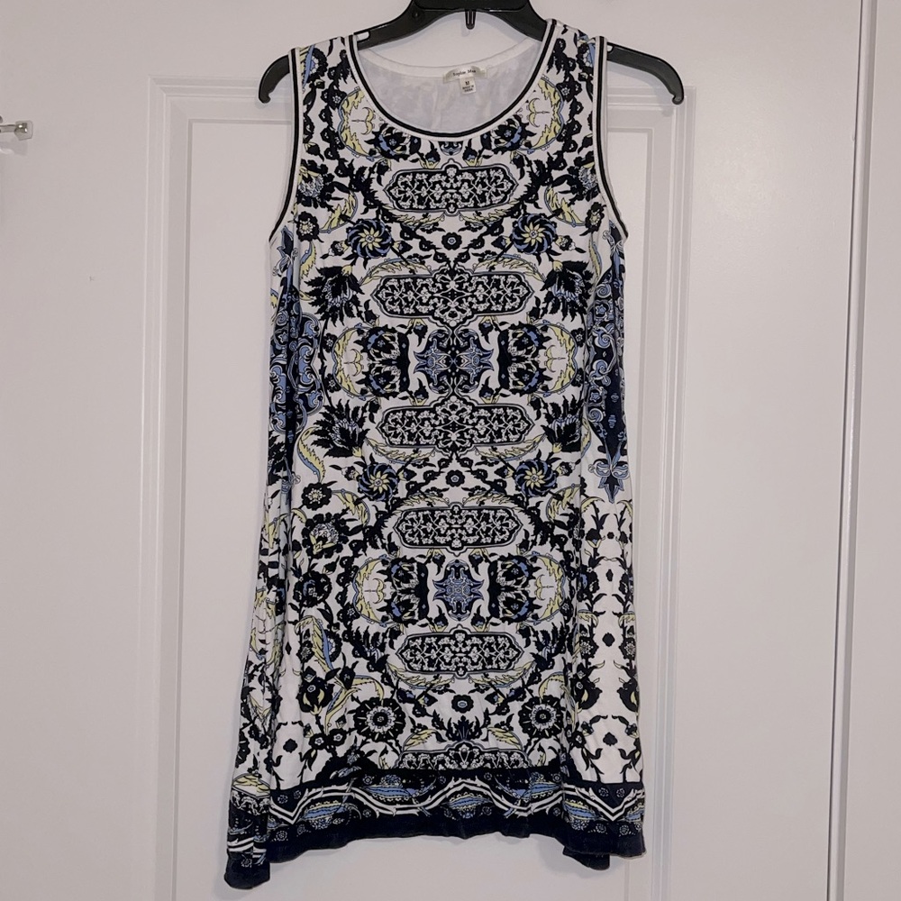 Sophie max dress/tunic top blue/white/yellow print